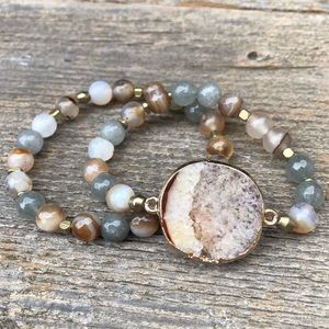 Jewelry - Crystal Beaded Boho Stretch Bracelet Stack Jewelry - Crystal Beaded Boho Stretch Bracelet Stack